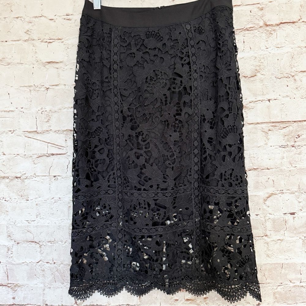J.O.A lace pencil shirt